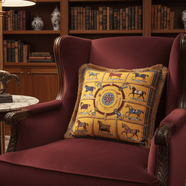 Golden Stallions Velvet Pillow Cover pillow covers - Palatium Lux