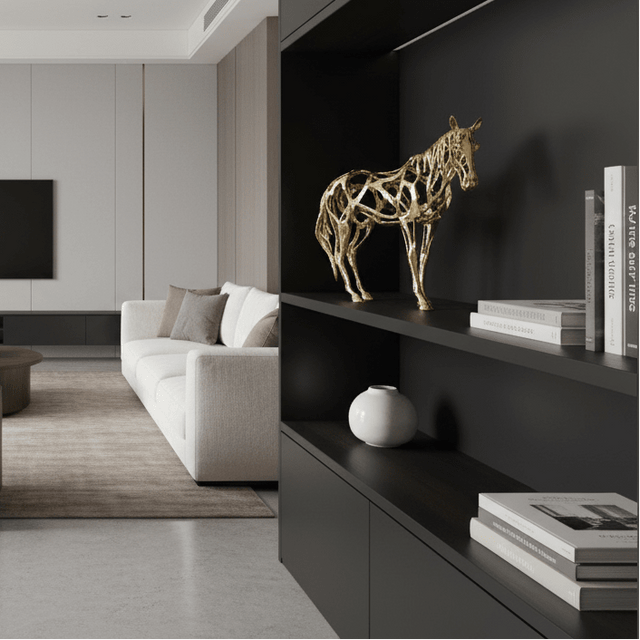 Golden Steed Horse Statue statue - Palatium Lux