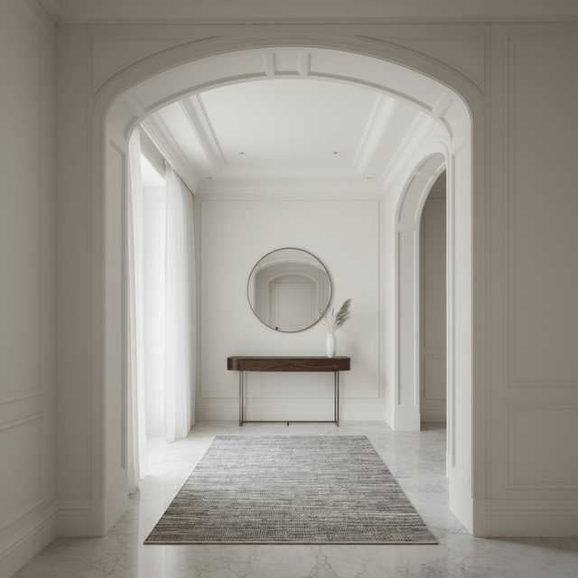 Greywater Bleu Handwoven Cotton Rug - 4 x 6 Rugs - Palatium Lux