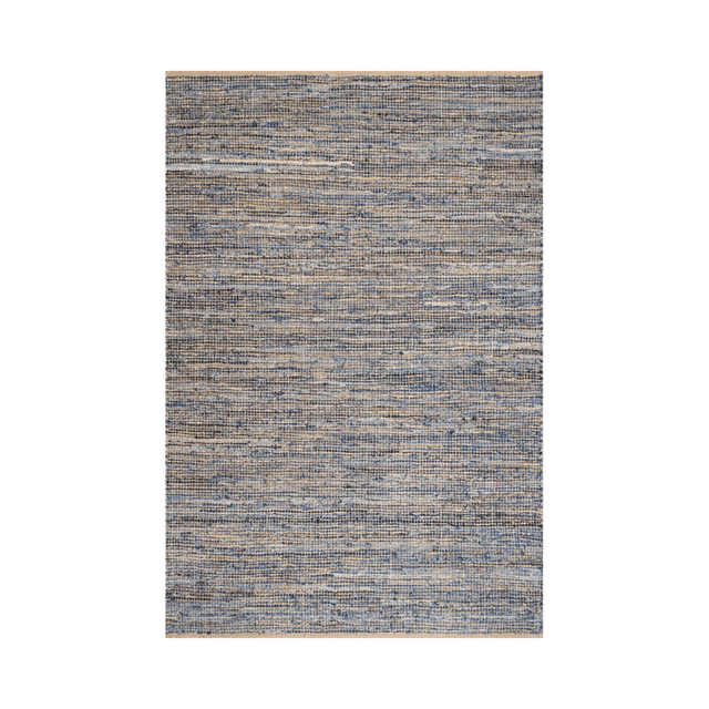 Greywater Bleu Handwoven Cotton Rug - 4 x 6 Rugs - Palatium Lux