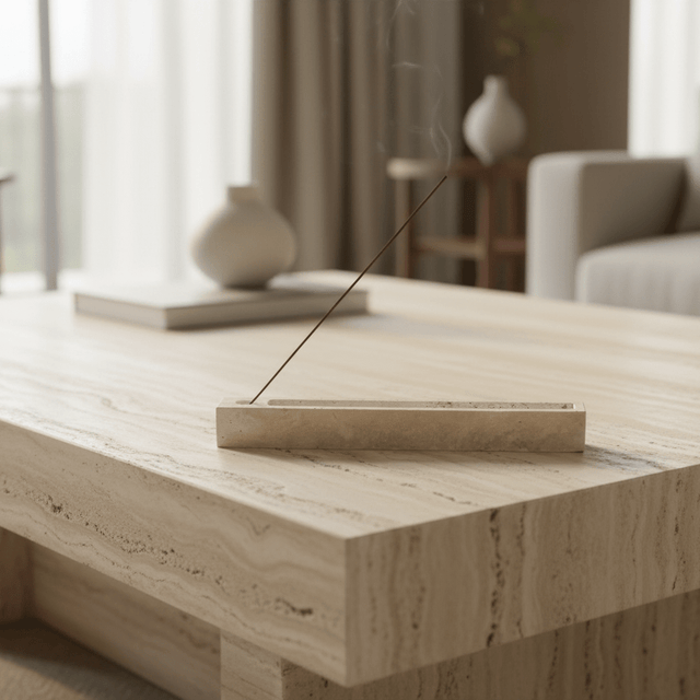 Halo Travertine Incense Holder - Palatium Lux