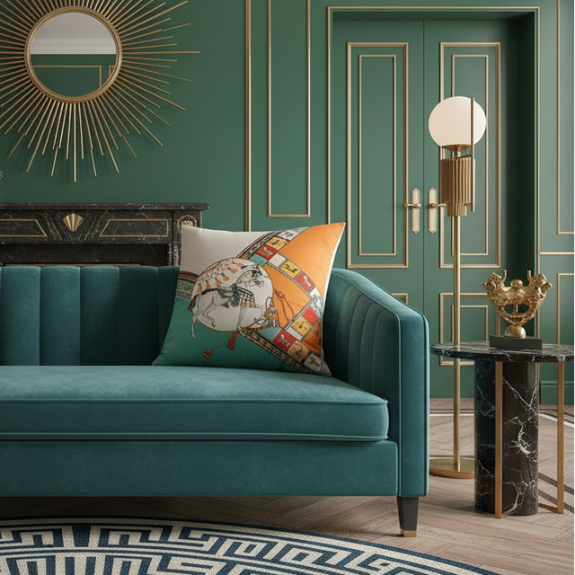 Royal Horse Pillow Cover