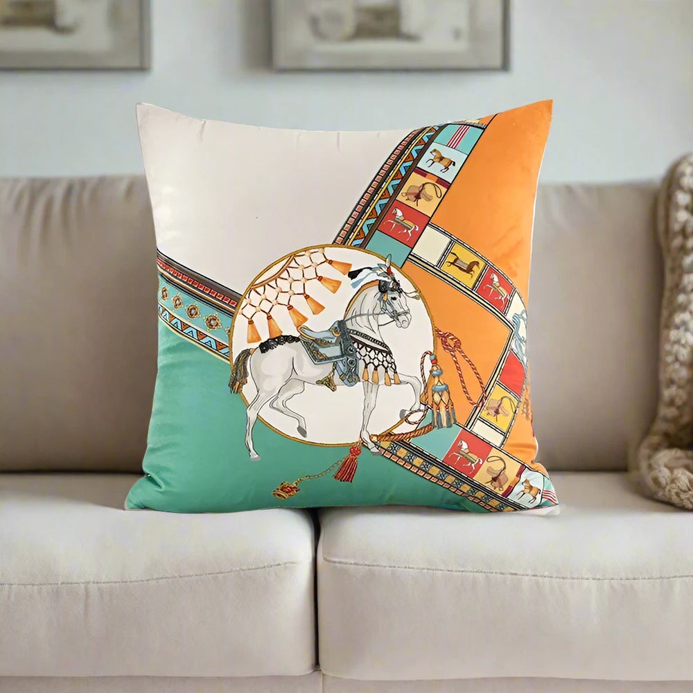 Royal Horse Pillow Cover