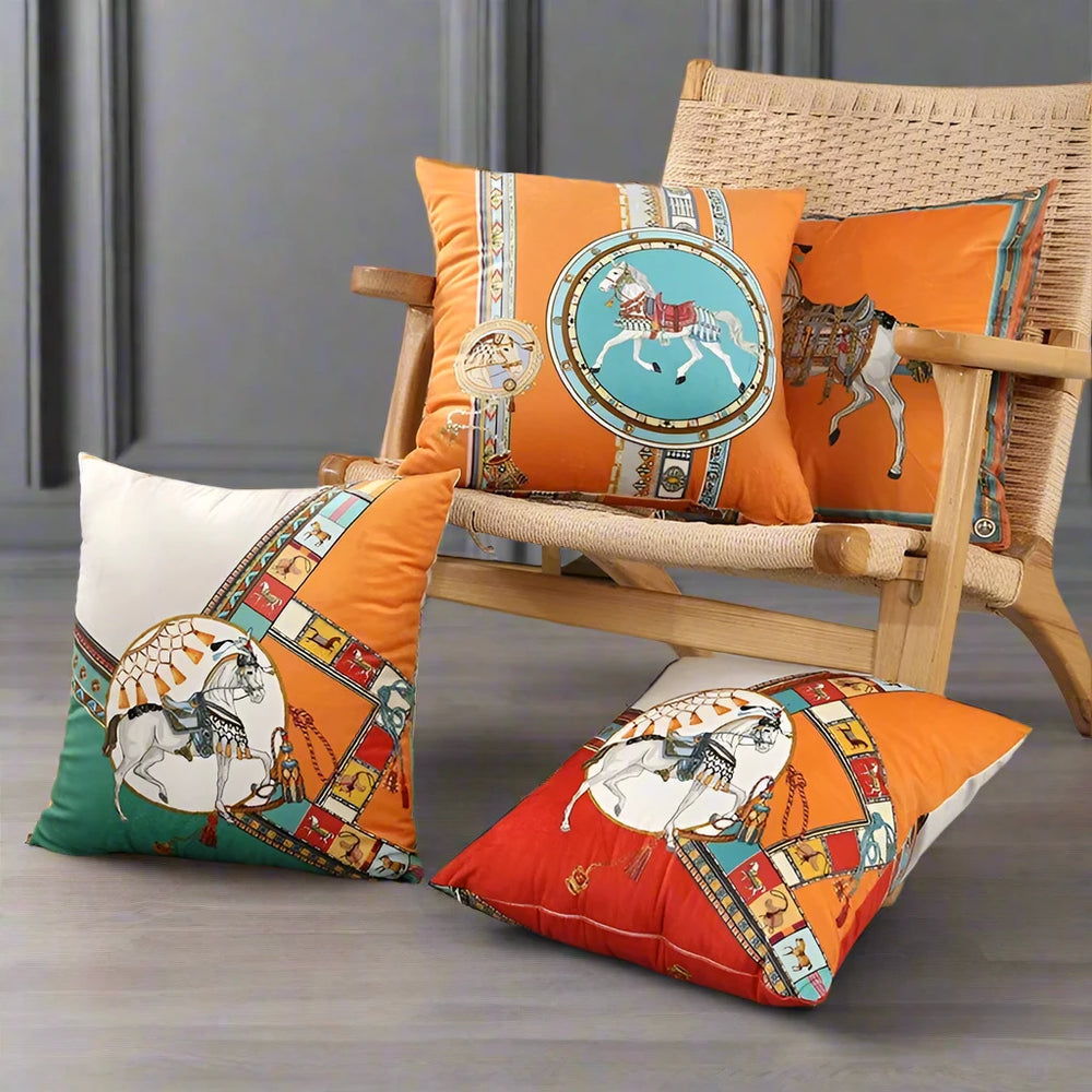 Royal Horse Pillow Cover