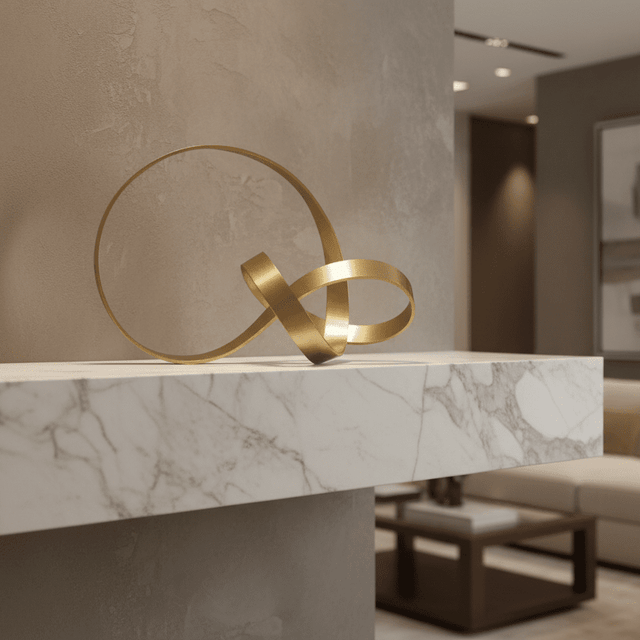 Infinitum Gold Ribbon Statue statue - Palatium Lux