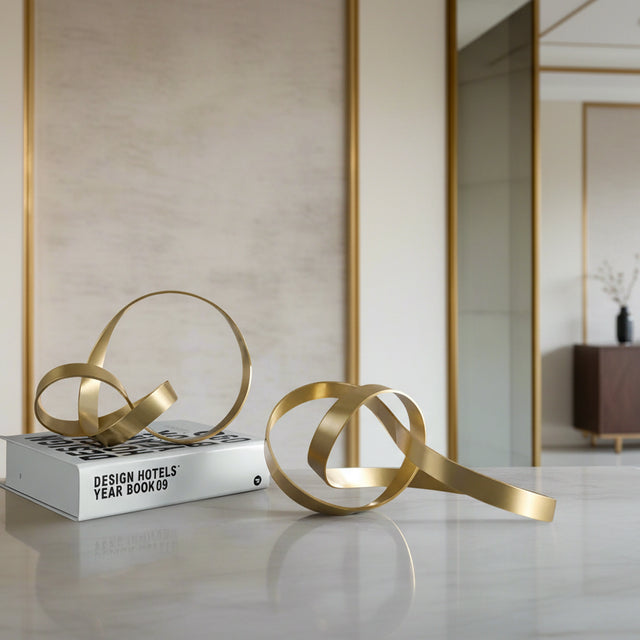Infinitum Gold Ribbon Statue statue - Palatium Lux