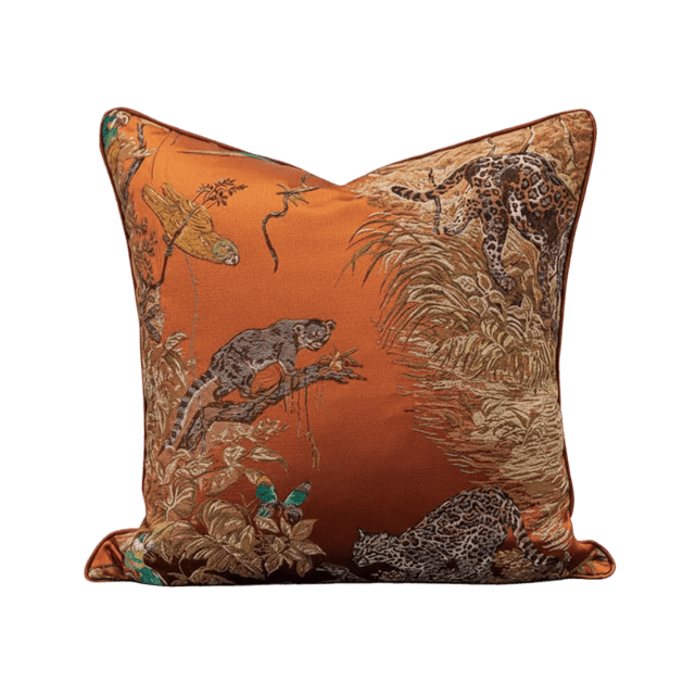 Jaguar Jacquard Pillow Cover Pillow Cover - Palatium Lux