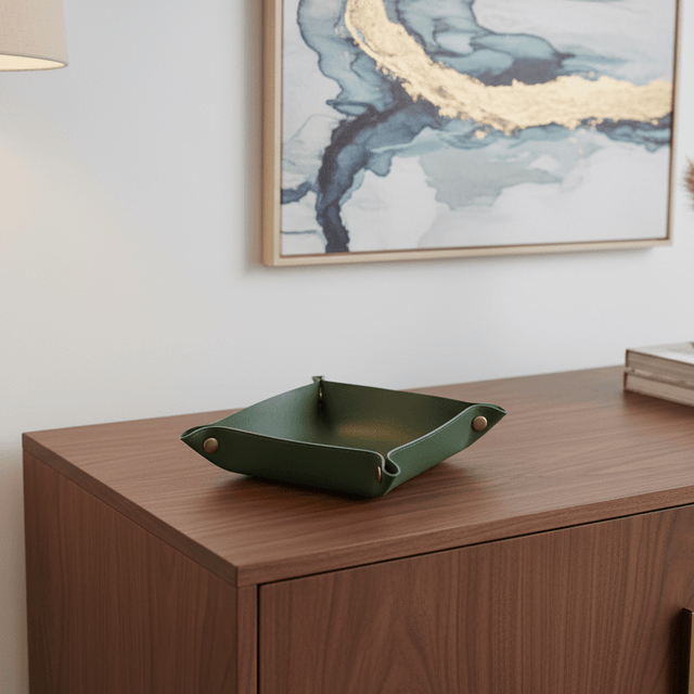 Key Essentials Leather Valet Tray leather - Palatium Lux