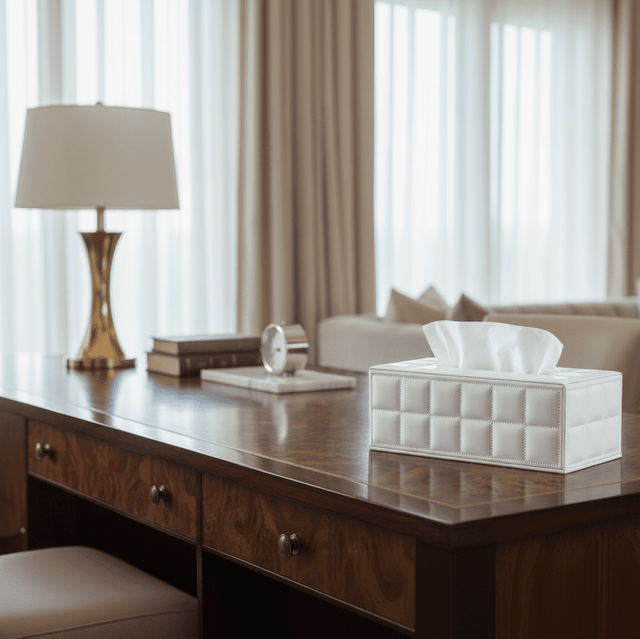 Leather Lux Tissue Holder leather - Palatium Lux