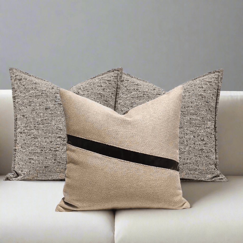 Lela Beige Pillow Cover pillow covers - Palatium Lux