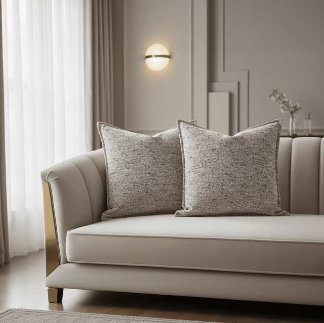 Lela Beige Pillow Cover pillow covers - Palatium Lux