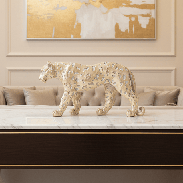 Leopardus Aurum Resin Statue statue - Palatium Lux
