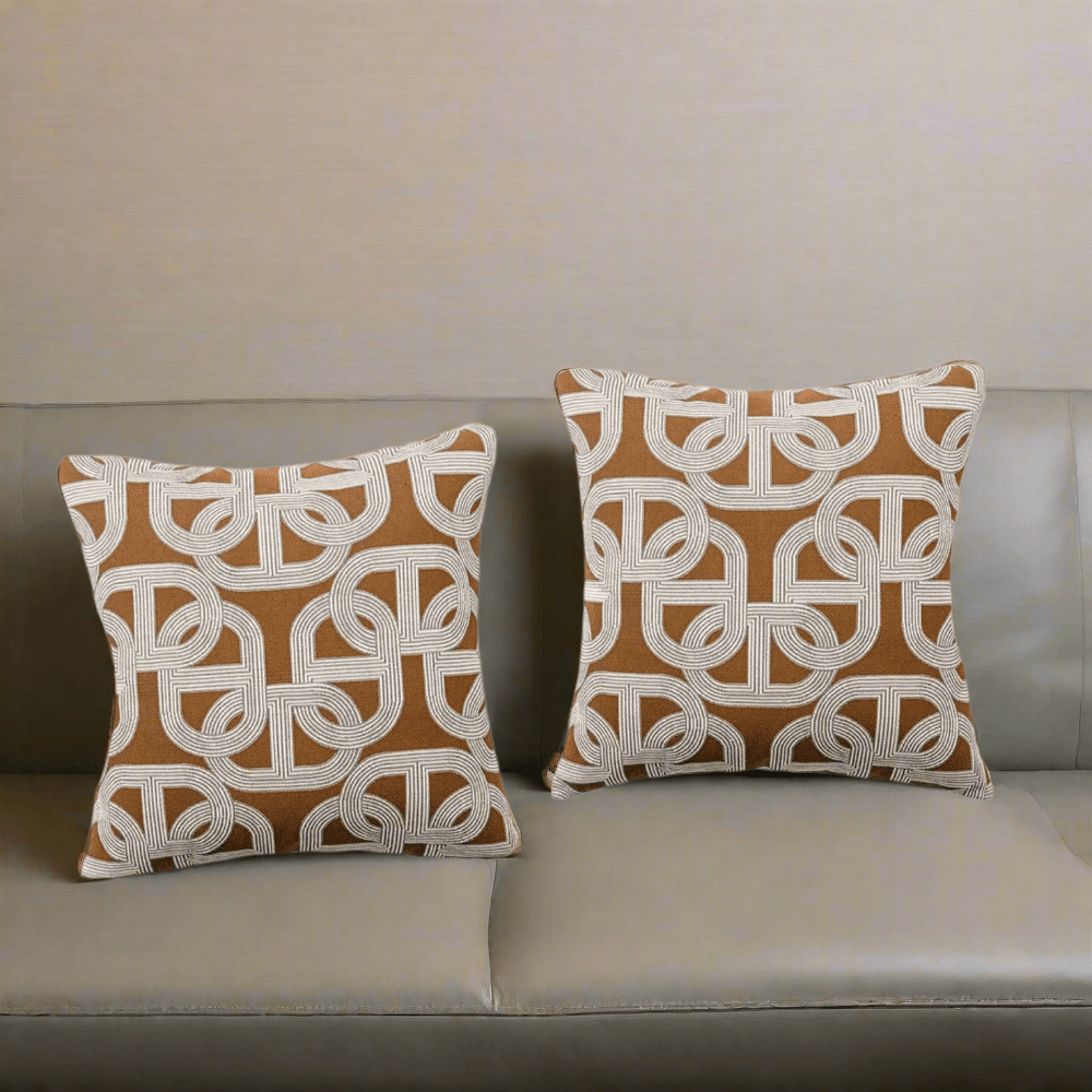 Lorenzo Lux Brown Pillow Cover pillow covers - Palatium Lux