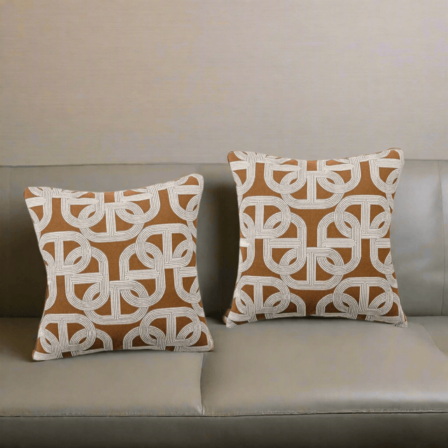 Lorenzo Lux Brown Pillow Cover pillow covers - Palatium Lux