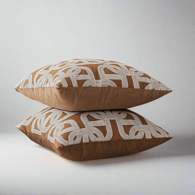 Lorenzo Lux Brown Pillow Cover pillow covers - Palatium Lux