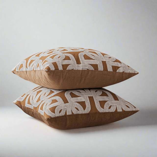 Lorenzo Lux Brown Pillow Cover pillow covers - Palatium Lux