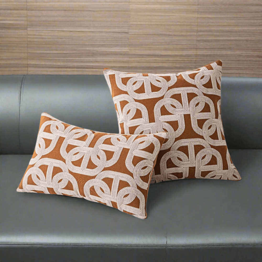 Lorenzo Lux Brown Pillow Cover pillow covers - Palatium Lux