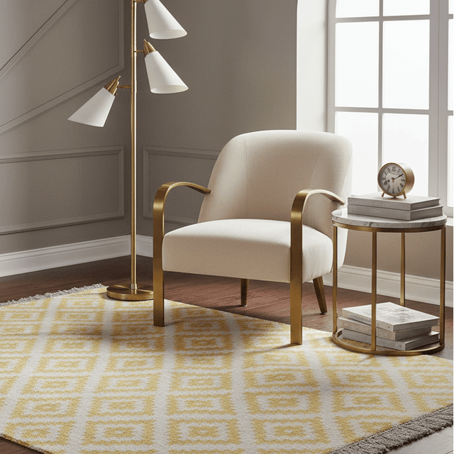Lumen Honey Handwoven Wool Rug - 4.3 x 5 Rugs - Palatium Lux