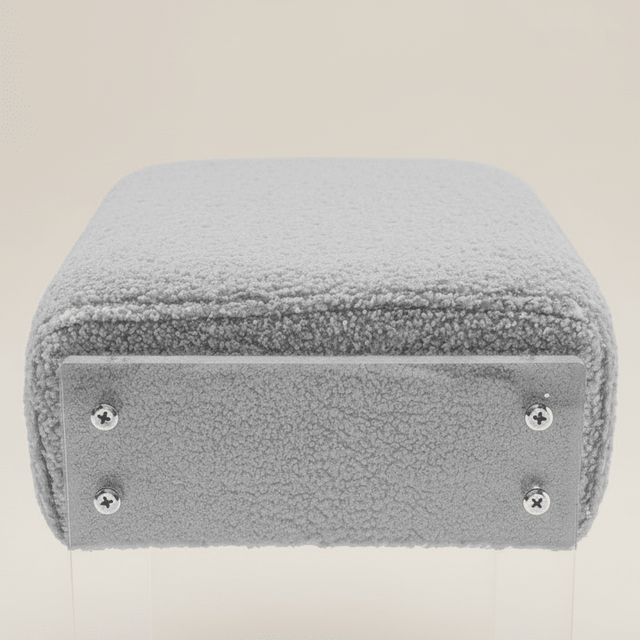 Lumera Accent Stool - Gray - Palatium Lux