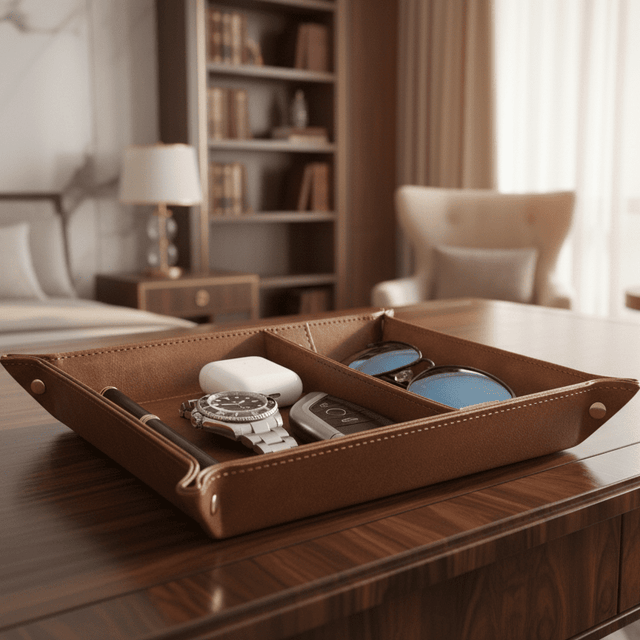 Lusso Leather Valet Tray leather - Palatium Lux