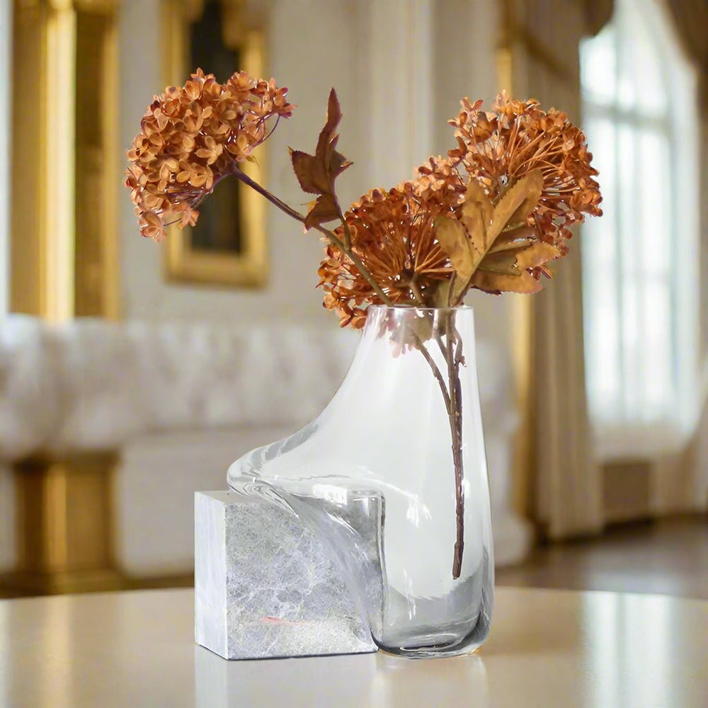 Marbella Curve Glass Vase Vase - Palatium Lux