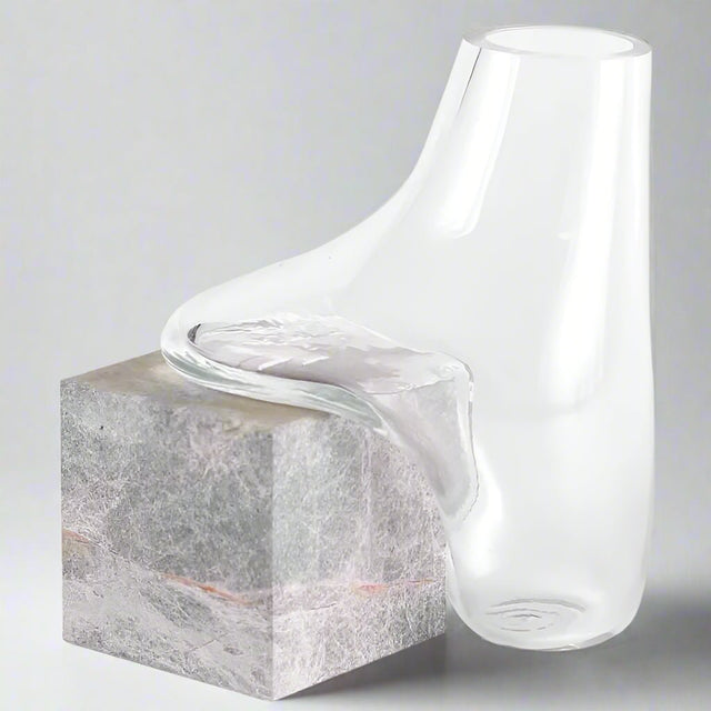 Marbella Curve Glass Vase Vase - Palatium Lux