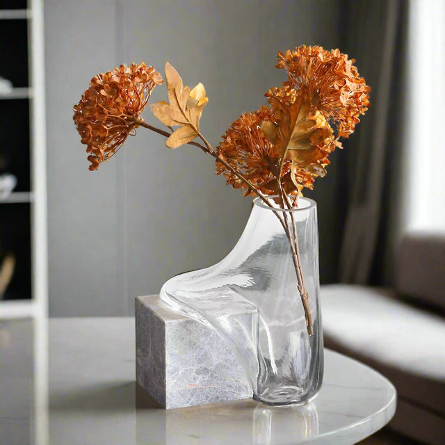 Marbella Curve Glass Vase Vase - Palatium Lux