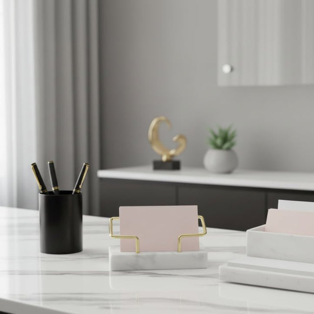 Marble Business Card Holder tray - Palatium Lux