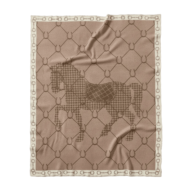 Mauve Manor Horse Throw Blanket blanket - Palatium Lux
