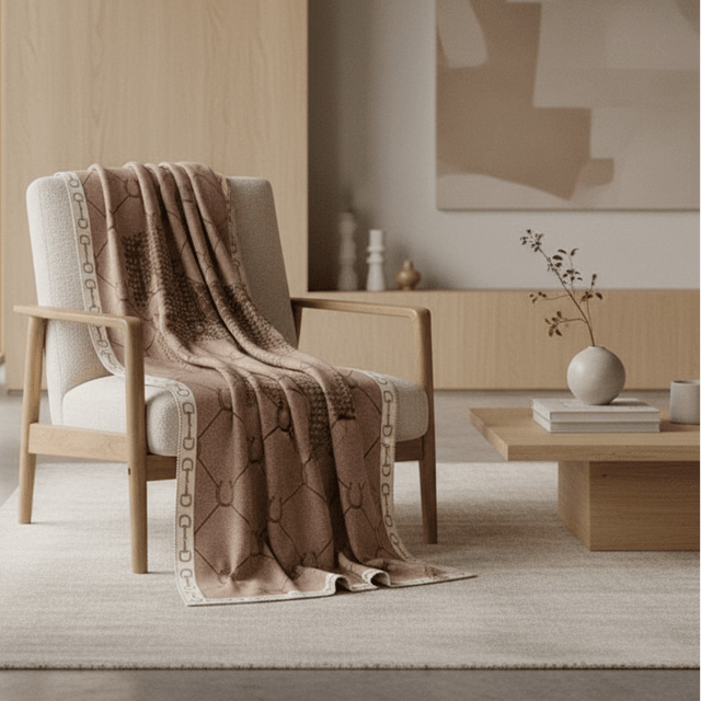 Mauve Manor Horse Throw Blanket blanket - Palatium Lux