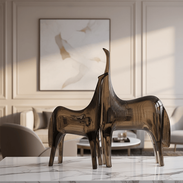 Mirage Modern Horse Statues (Set of 2) statue - Palatium Lux