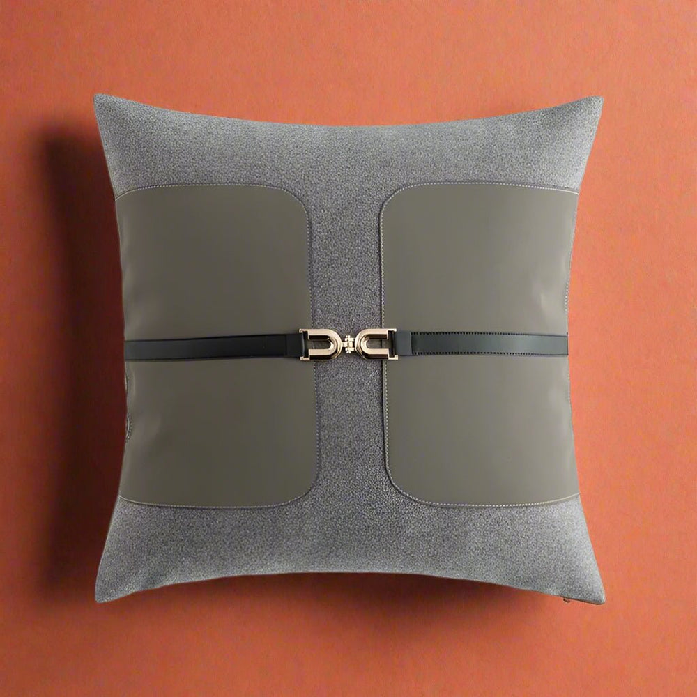 Molly Leather - Buckled Horse Pillow Cover - Palatium Lux