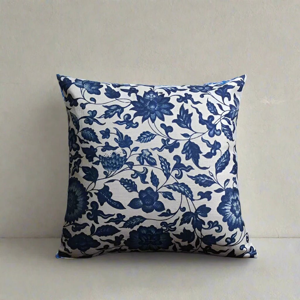 Mykonos Florals Blue Pillow Covers pillow covers - Palatium Lux