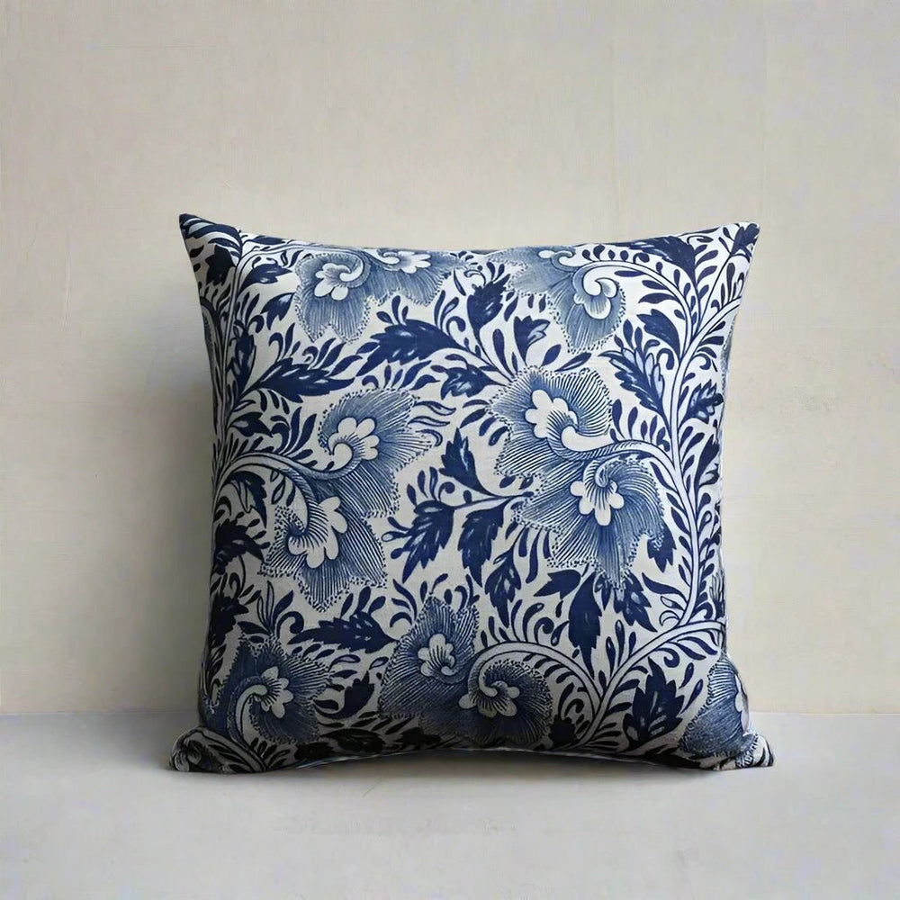 Mykonos Florals Blue Pillow Covers pillow covers - Palatium Lux