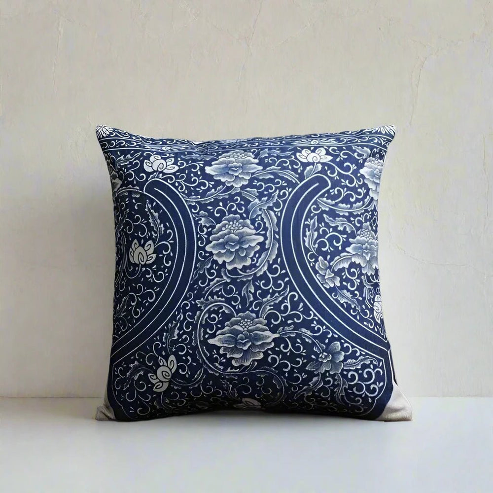 Mykonos Florals Blue Pillow Covers pillow covers - Palatium Lux
