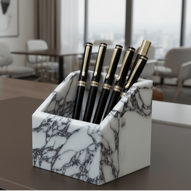 Noema Marble Desktop Organizer - Palatium Lux