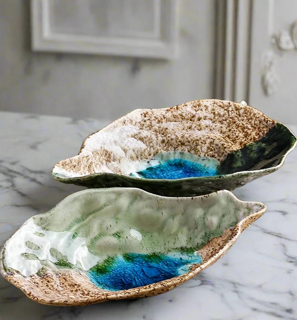 Ocean's Tide Ceramic Decorative Tray tray - Palatium Lux