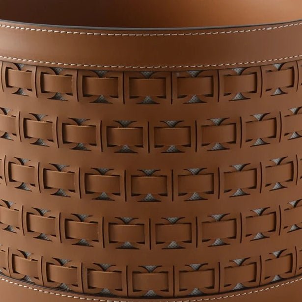 Olena Leather Storage Basket - Palatium Lux