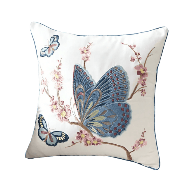 Papillon Embroidered Pillow Cover pillow covers - Palatium Lux