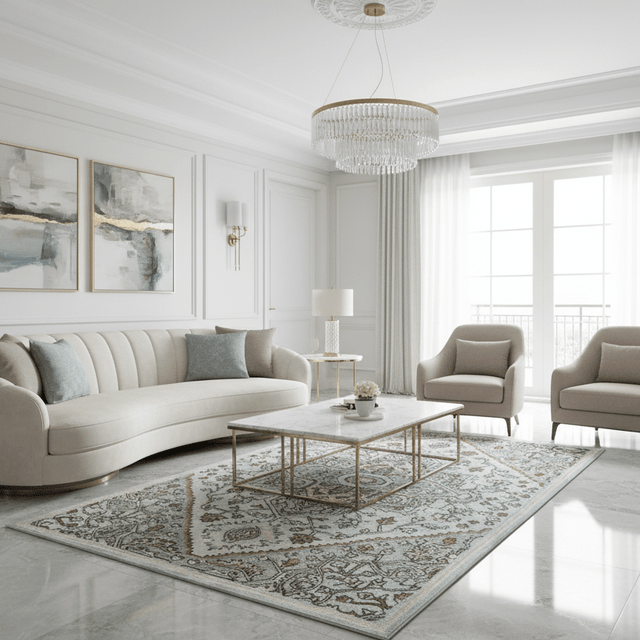 Parisa Hand Tufted Wool Rug - 5 x 8 Rugs - Palatium Lux