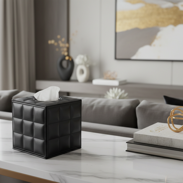 Leather Lux Tissue Holder