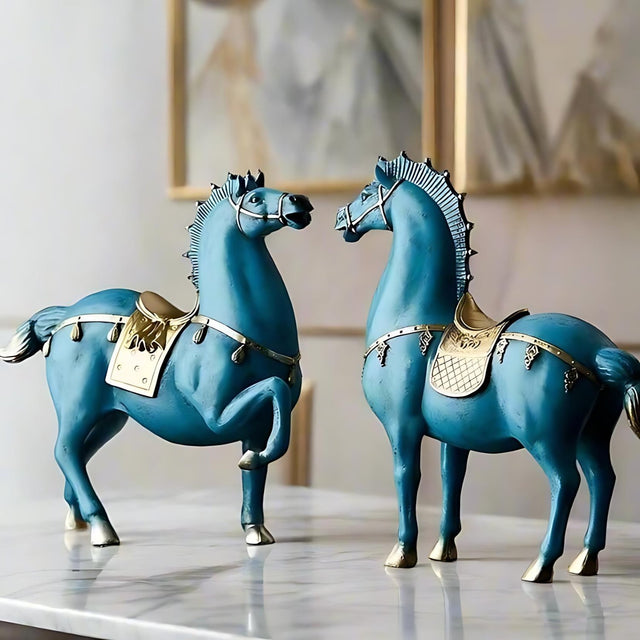 Prosperous Horse Statue – Elegant Decor Piece for Home & Office