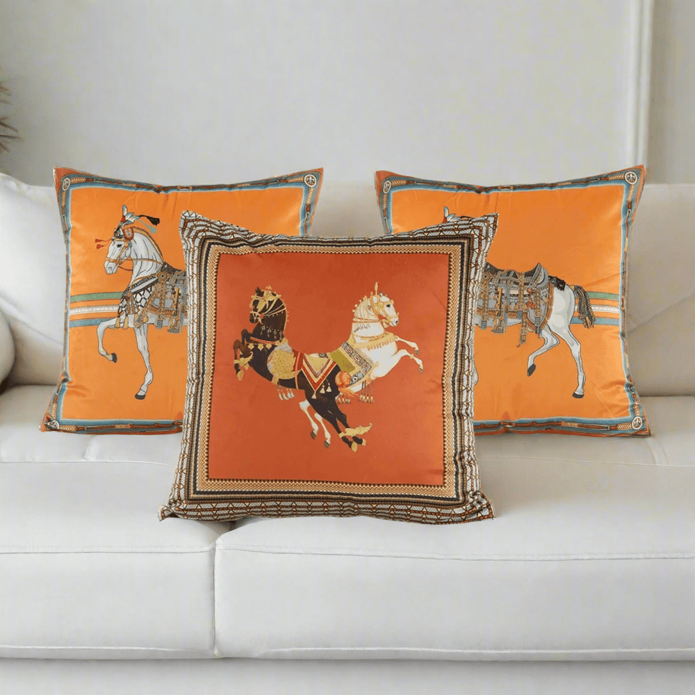Red Orange Empress Pillow Cover pillow covers - Palatium Lux