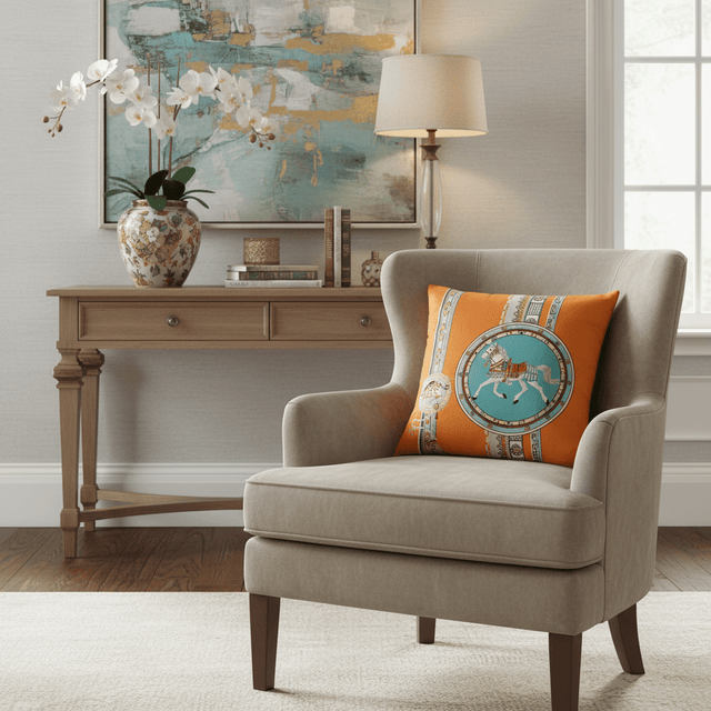 Regal Horse Velvet Pillow Cover pillow covers - Palatium Lux