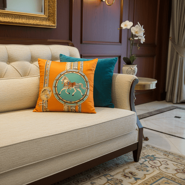 Regal Horse Velvet Pillow Cover pillow covers - Palatium Lux