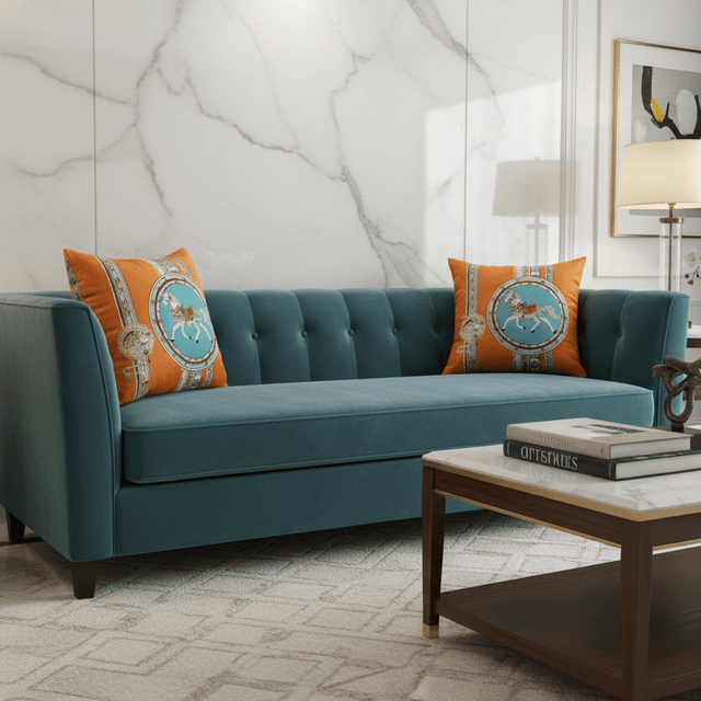 Regal Horse Velvet Pillow Cover pillow covers - Palatium Lux