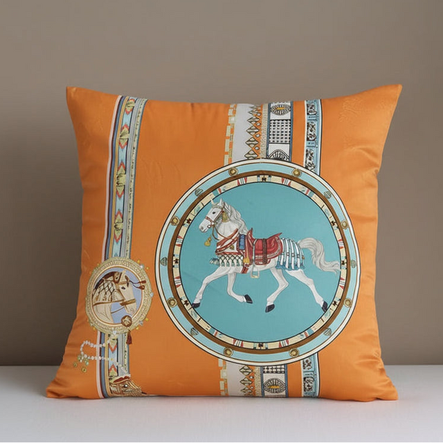 Regal Horse Velvet Pillow Cover pillow covers - Palatium Lux