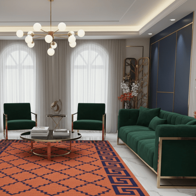 Regalia Handwoven Wool Rug - 5 x 8 - Palatium Lux