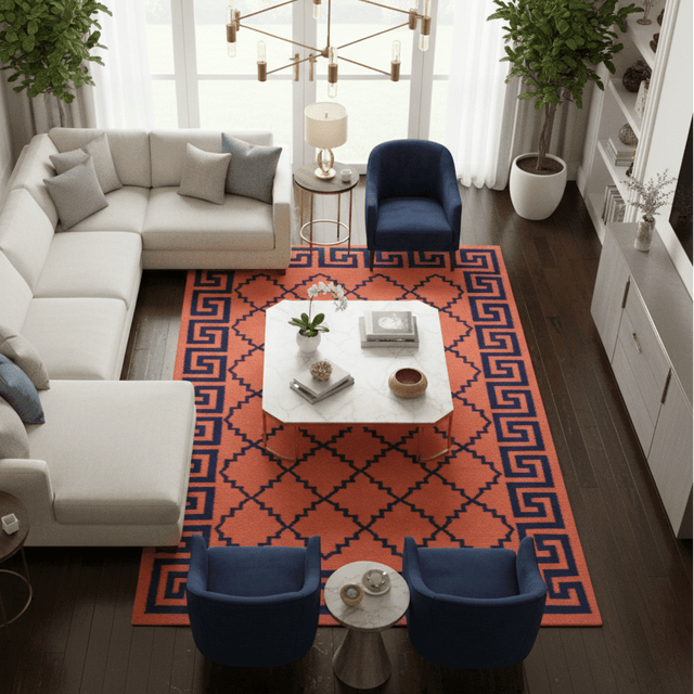 Regalia Handwoven Wool Rug - 5 x 8 - Palatium Lux