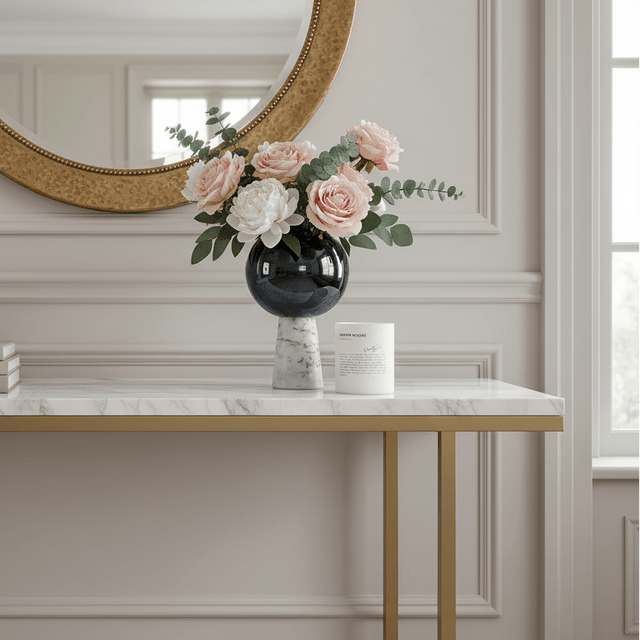 Rosalia Marble Glass Vase Vase - Palatium Lux